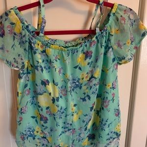EUC Abercrombie Kids Floral Chiffon Top